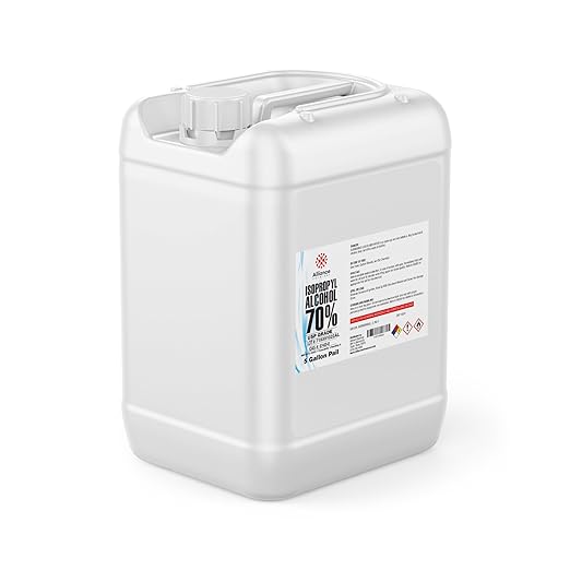 Isopropyl Alcohol (IPA) 70% - USP Grade - 5 Gallon Pail - Rubbing Alcohol 70 Percent - Alliance Chemical