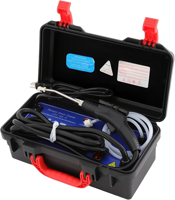 1700W Steam Cleaner Machine 110V High Pressure Steam CleanerHigh Pressure 3.5 Bar With 6 Adjustable Gears Multiple BrushesPortable Heavy Duty Cleaner For Kitchen Bathroom