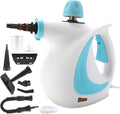 Laytic Handheld Steam Cleaner Lifesparking 10 In 1 Pressure Multi Purpose Cleaner Portable Pressurized Steamer for Upholstery Furniture Sofa Couch Floor Tile Grout Car (Blue)