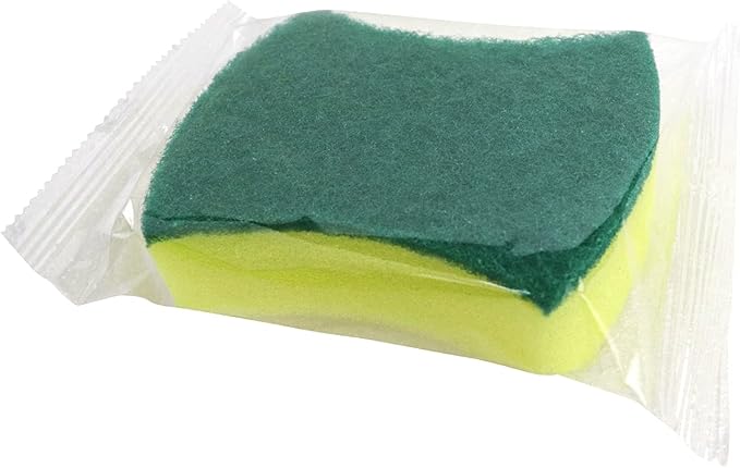 Sponge Individually Wrapped24 PCS Dishwashing Sponge Scouring Pad Kitchen Dishcloth Suitable for Travel Apartments (Style 2)