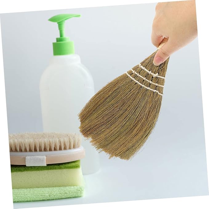 PRETYZOOM 5pcs Whisk Broom Short Handle Portable Dust Brush for Computer and Home Easy to Use Cleaning Tool