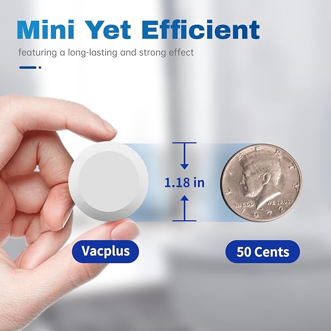 Vacplus Toilet Bowl Cleaner Tablets 50 PACK Automatic Toilet Bowl Cleaners with Bleach for Deodorizing and Descaling Bathroom Cleaner Against Tough Stains