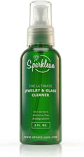 SPARKLEAN Jewelry &amp Glass Cleaner Spray (2 Oz) - Biodegradable Ammonia-Free Solution for Gold Silver &amp Diamond Rings - Safe for All Metals &amp Gemstones - Eco-Friendly - Travel Size