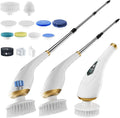 Electric Spin Scrubber Cordless Shower Cleaning Brush with 10 Replaceable Brush Heads Extendable Handle Up to 59 2 Speed Waterproof 2H Cleaning Time for Bathroom Shower Tile Glass Car