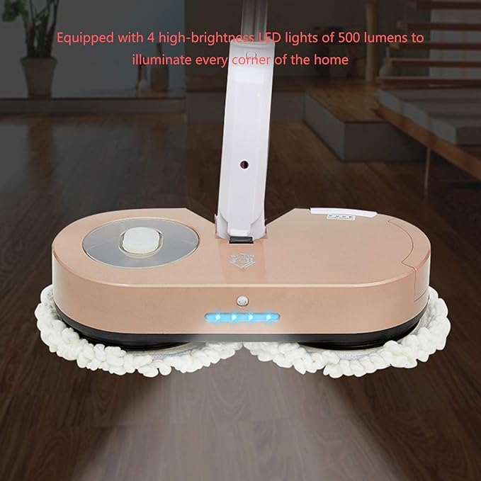 Steam Mops Home Wireless Electric Mop Mopping Machine Cleaning Machine Hand-Held Vacuum Floor and Carpet Steam Cleaner with LED Light Orange (Orange)