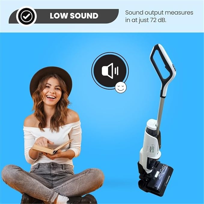 Equator Smart 3-in-1 Vacuum Sweeper Mop for Floor + Carpet Self-Cleaning Voice Prompt 8 lbs (Black)