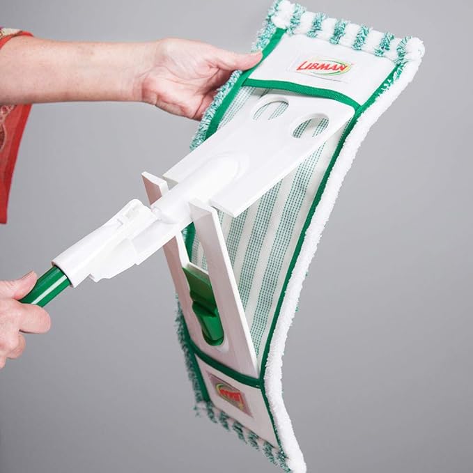 Libman Wet &amp Dry Microfiber Mop Kit Plus Refills | Dust Mop for Hardwood Floors | Wall Mop | Mops for Floor Cleaning | 3 Total Microfiber Mop Pads Included | 1 Handle &amp Base