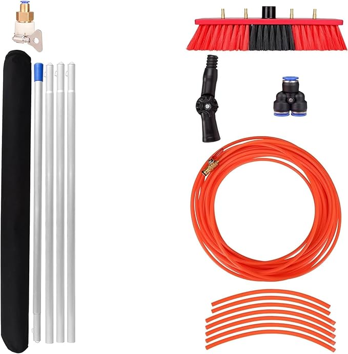 Solar Panel Cleaning Brush Telescopic Rod Window Cleaning Extendable Cleaner Conservatory Roof Solar Panel Cleaning Pole and Outdoor Window Washing Equipment (Size : 8m)