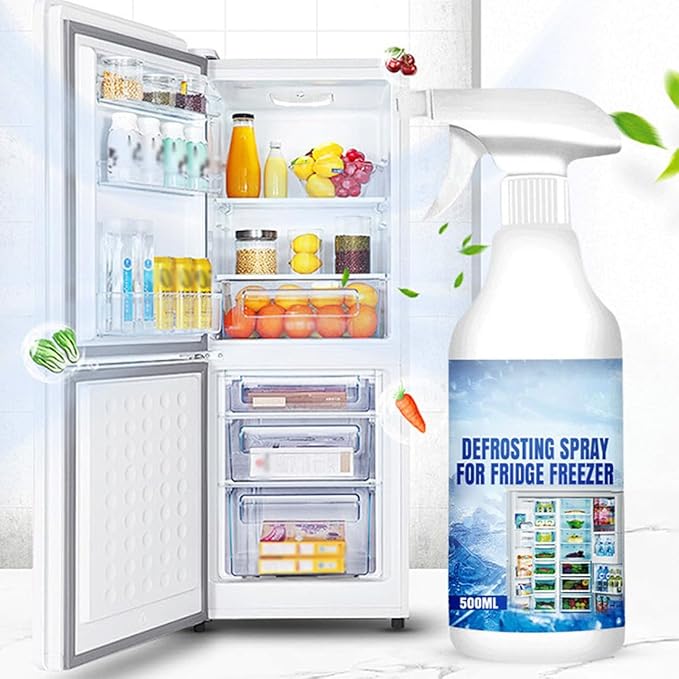 Defrosting Spray for Fridge Freezer Fridge Freezer Defrosting Spray Powerful Refrigerator Defrost Spray Refrigerator Defrosting Spray Fast Frost Removal &amp Streak-Free Shine (5Pcs-120ml)