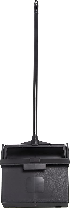 Carlisle FoodService Products Duo-Pan Upright Dust Pan with Serrated Yoke for Home Restaurants Kitchen Lobby And Office Plastic 30 Inches Black