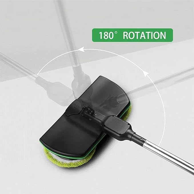 Cordless Electric Mop 35dB Quiet Floor Cleaner with Dual Motor Lightweight Spin Scrubber for Hardwood Tile Marble Adjustable Handle Rechargeable Polisher Washable Pads4 PCS Cleaning Cloths