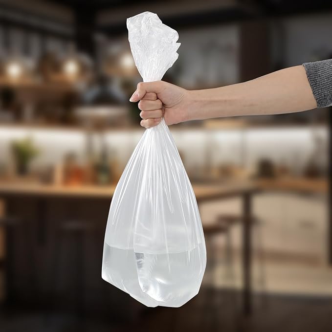 Farmoon 13 Gallon Kitchen Garbage Bag Clear Trash Can Liner Bags 9 Rolls/225 Bags