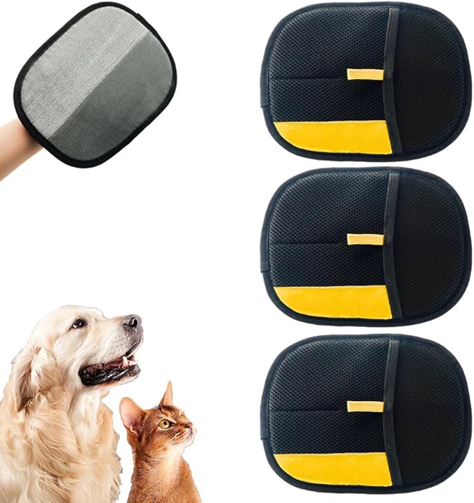 Pet Hair Removal Glove for Cats &amp Dogs New Pet Hair Remover Glove Electrostatic Pet Hair Removal Gloves for Dogs and Cats Reusable Pet Hair Remover Glove (2Pcs)