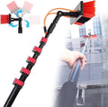 Window Cleaning Pole Water Fed Extendable Brush Window and Solar Cleaning Pole Extendable Solar Panel Washing Equipment Cleaning Conservatory Roof30cmBrush-9mRod