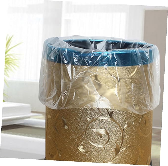 6 Rolls Thickened Plastic Trash Bags 45x50cm Small Garbage Bags for Bathroom and Kitchen Wastebaskets Disposable Leak-resistant Liners for Home Cleaning