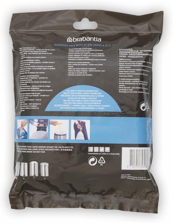 Brabantia Bin Liners Size A 3 L - 60 Bags