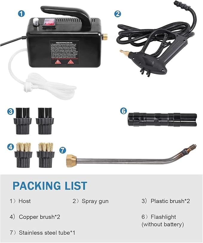 Steam Cleaner Steamer with Trigger Control Handheld for Cleaning High Pressure Steam Cleaner for FurnitureUpholstery Car Grout and Tile