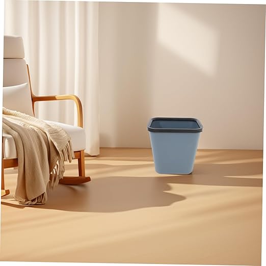 Trash Can Fire Resistant Plastic Office Garbage Can for Home Bathroom and Hotel Versatile Waste Bucket with Reinforced Build and Elegant Design for Dorm Rooms