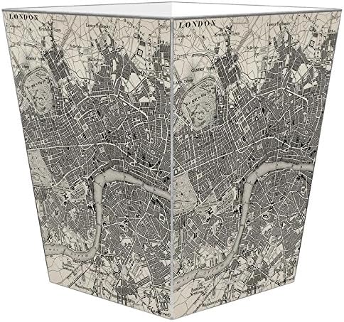 WB1574 - Antique London Map Wastepaper Basket