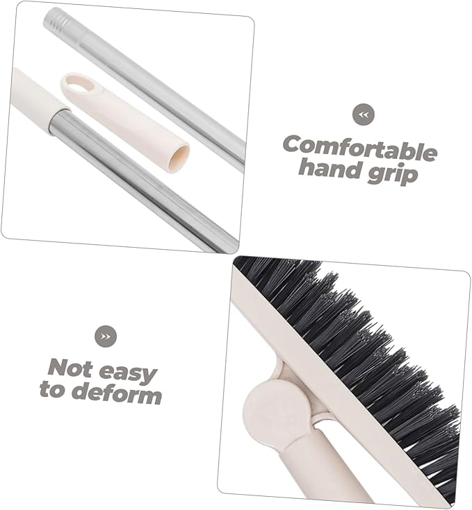 2pcs Floor Scrub Brush Rotatable Handle Cleaning Tool for Bathroom Tile Grout and Window Tracks Stiff Bristles for Crevice Cleaning Easy to Use Versatile Design