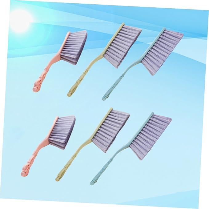6pcs Household Bed Cleaning Brush Set with Hollow Handle Thickened Dusting and Sofa Cleaning Brushes Multi-Color for Home and Sofa Dust Removal