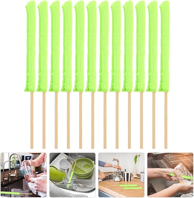 48pcs Multi-Functional Glass Cup Cleaning Sticks No Smell for Narrow Bottles and Cups Daily Use Cleaning Tool for Home and Kitchen