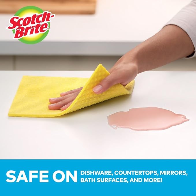 Scotch-Brite Sponge Cloth Swedish Dish Cloths Reusable Alternative to Paper Towels 24 Sponge Cloths