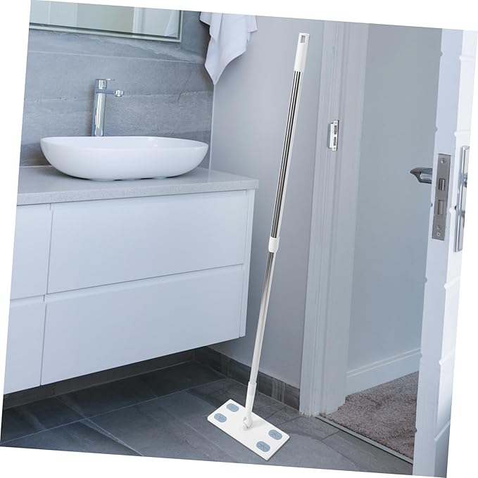 Detachable Dust Mop with Face Towel Replacement Convenient No Washing Handheld Floor Cleaning for Quick and Maintenance