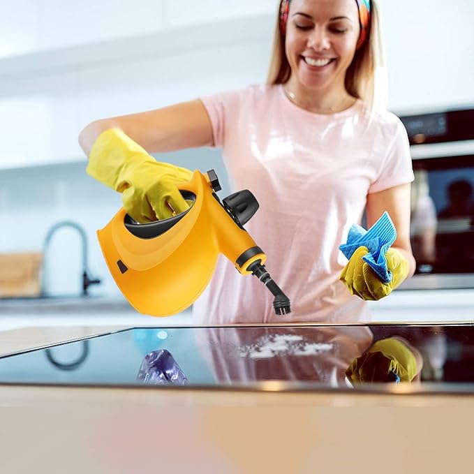 Handheld Steam Cleaner Pressurized Multi-Surface Steam Cleaner with 11pcs Accessories Chemical Free Multi-Purpose Steam Cleaners for Home Use Steamer for Cleaning Floor Tile Windows Couch Grout