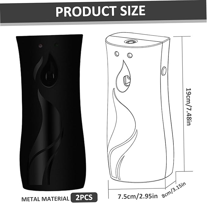 2PCS Automatic Spray Air Freshener Auto Timing Light-Sensing Air Freshener Spray Easy Setup Battery Powered with Lasting Frangrance for Home &amp Hotel Fragrant Room Sprays