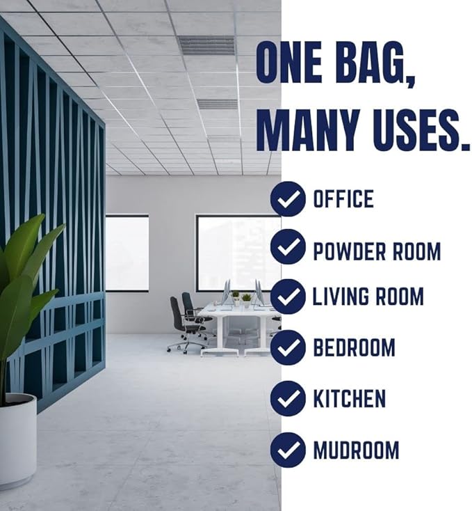 Plasticplace 6 Gallon Trash Bags White Drawstring Garbage Can Liners 17” x 20” for Bathroom Kitchen Office Car Small Trash Bags Leak-Proof &amp Tear-Resistant 100 Count (Pack of 2)