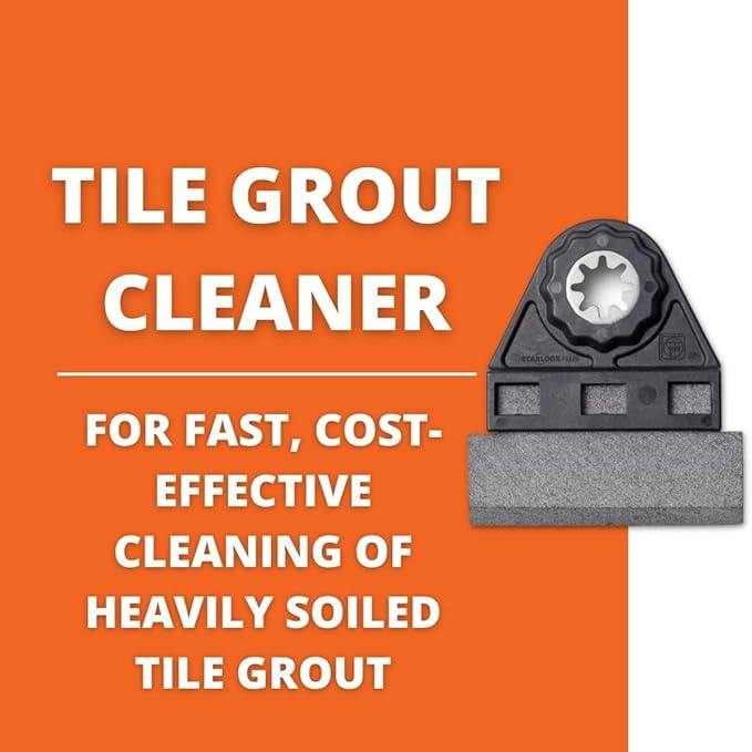 Fein Starlock Plus Tile Grout Cleaner for MultiMaster Tools - Heavy-Duty Cleaning for Heavily Soiled Grouts Suitable for All Joint Widths 2-Pack - 63719011220