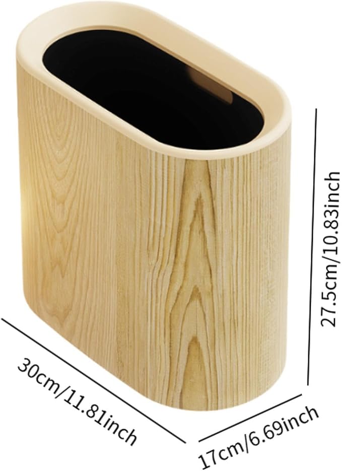 Yajuyi Trash Can Waste Paper Bucket Toilet Wastebasket Restroom Waste Basket for Office Without Lid