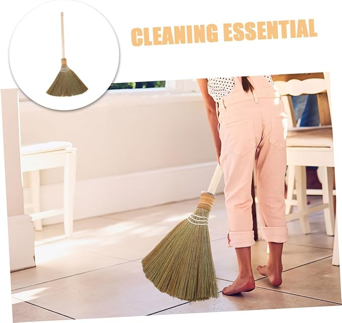 0.25kg Traditional Asian Corn Broom Soft Bristles for Heavy Duty Cleaning