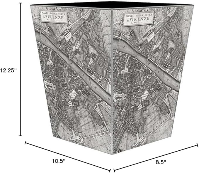 WB2636 - Firenze Italy Map Wastepaper Basket
