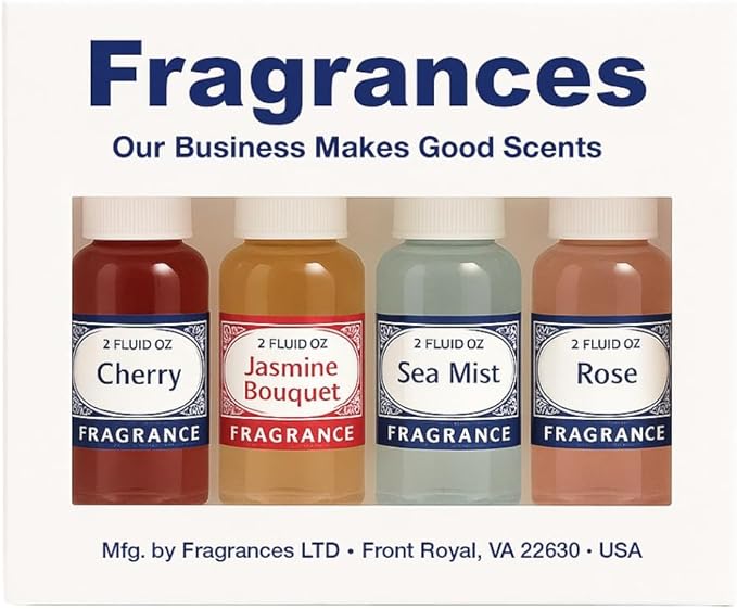 Rainbow RainMate Sirena Hyla Compatible Vacuum Fragrances – Assorted Fragrance 4-Pack For Water-Based Vacuums (Coastal Bloom - Cherry Jasmine Bouquet Sea Mist Rose)