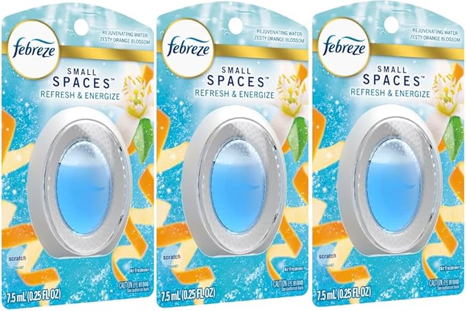 F.e.b.r.e.z.e Small Spaces Air Freshener- 0.25 fl oz(Pack of 3) (Refresh &amp Energize)