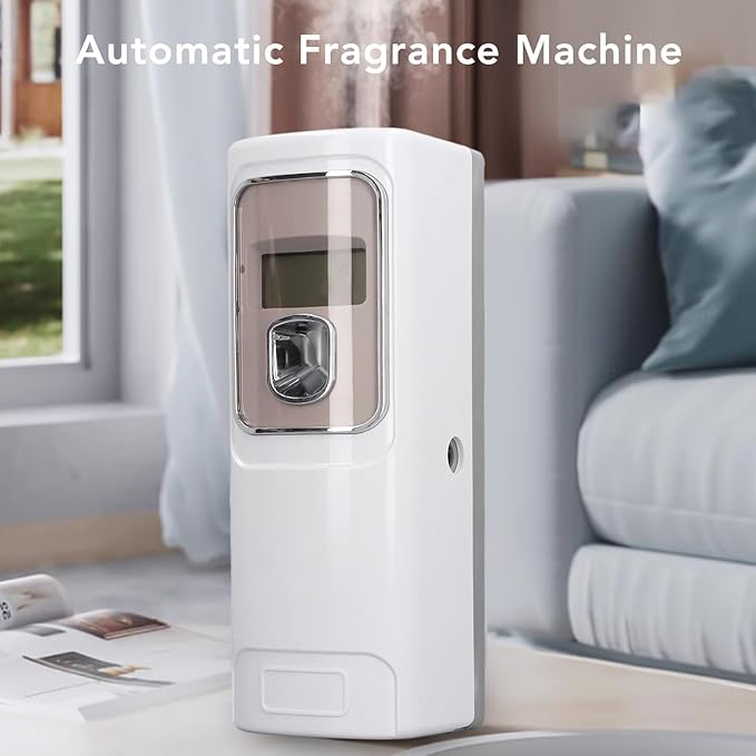 Automatic Air Freshener Spray Dispenser Portable Wall Mounted LCD Display Fragrance Dispenser for Home Bedroom Hotel Meeting Room