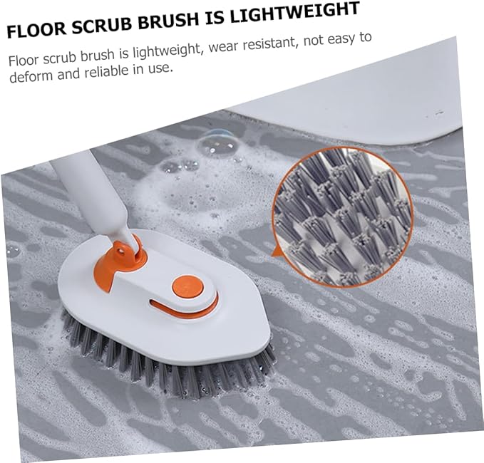 SAFIGLE 1set Multi-Functional Grout and Floor Cleaning Brush Ergonomic Handle for Bathroom Tile and Kitchen Includes Sturdy Hard Bristles and Replaceable for Deep Cleaning