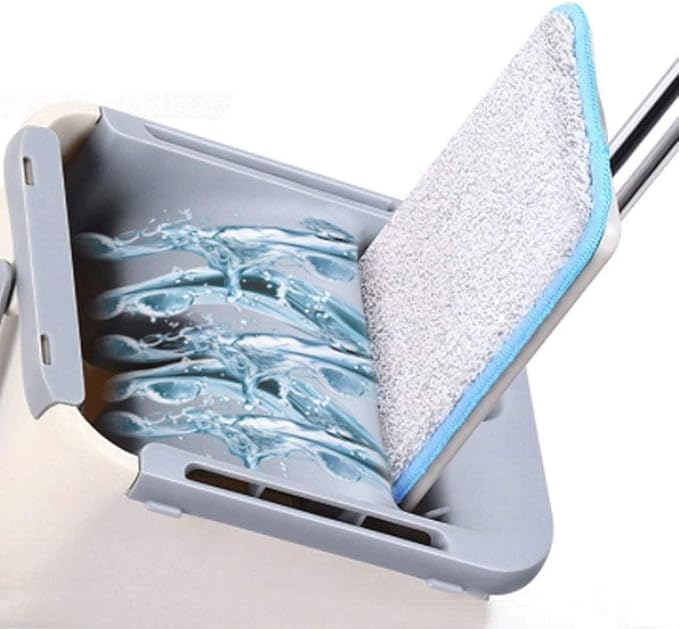 Professional Microfiber Mop Stainless Steel Handle Premium Pads Cloths(Mop)