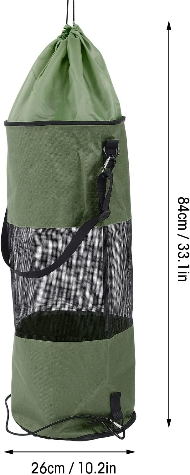 Reusable Boat Trash Bag Waterproof Mesh Garbage Bag for Boat Outdoor Camping Kayaking with Elastic Top and Sturdy Buckle Strap for Secure Mounting