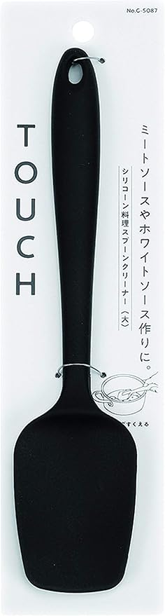 Pearl Metal TOUCH st G-5087 Cooking Spoon Cleaner Large Size Silicone Dishwasher Safe Heat Resistant Up to 504°F (230°C) Black