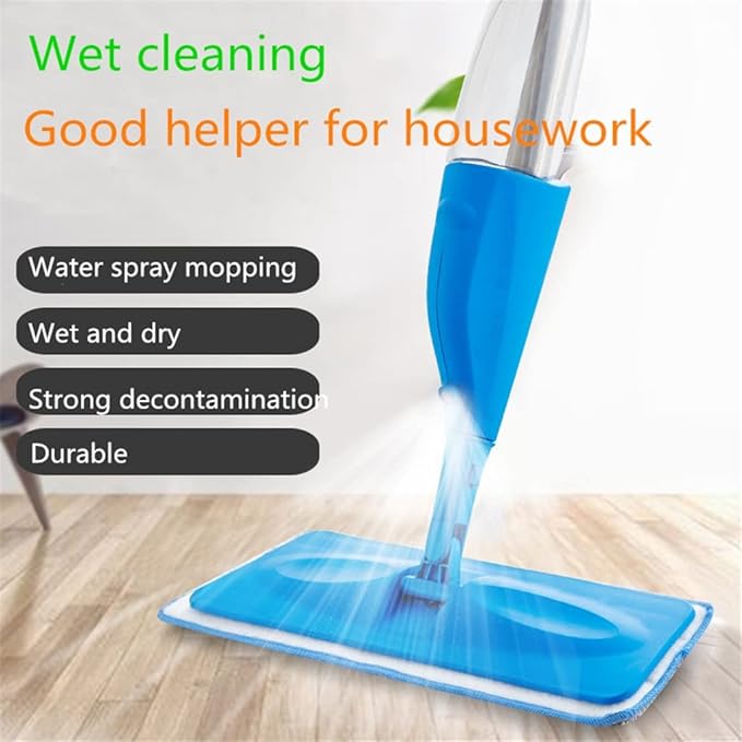 JSEIAJB Floor Mop with Reusable Microfiber Pads 360 Degree Handle Kitchen Mopa Sweeper Broom