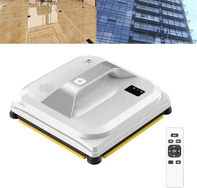 Smart Window Cleaning RobotHousehold Automatic Glass Cleaner RoboticStrong Suction| Intelligent Planningfor Outdoor/Indoor Windows Table Tile Ceiling