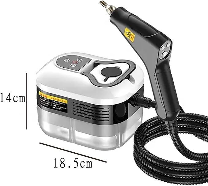 1500W Handheld Steam Cleaner - High Pressure Steamer with 1.2L Tank 3 Brush Heads 6-Speed Adjustable Fast 15s Heating for Kitchen and Home Cleaning