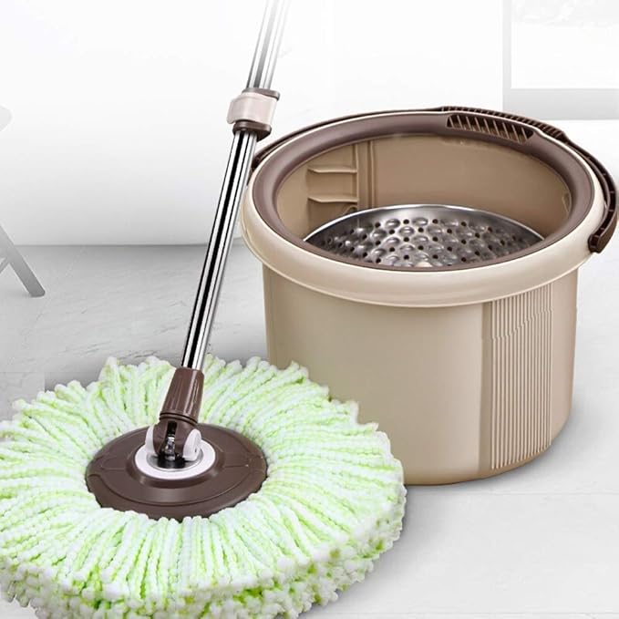 Mop and Bucket Floor Cleaning System – with Adjustable Extendable Handle &amp Washable Microfiber Mop Pads for Hardwood Tile &amp Laminate