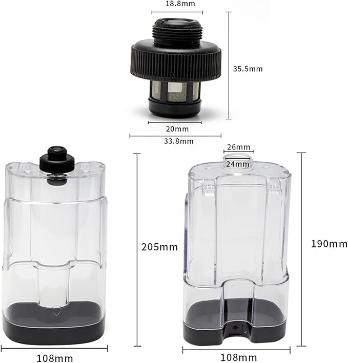 Carpet Cleaning Machine Accessories Clean Water Tank with Lid Compatible forAtvel F16 PRO Compatible for Mamibot acuum Cleaner Accessories(Without Lid)