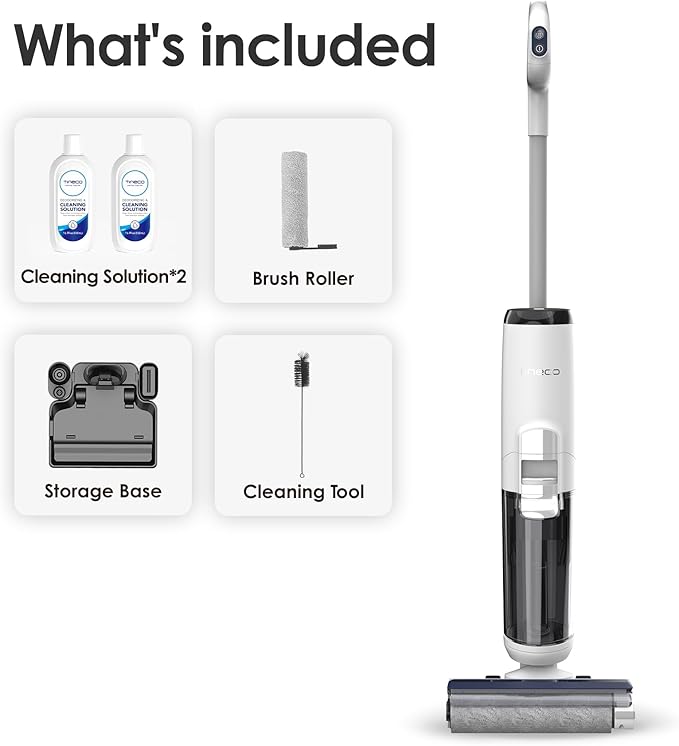 Tineco iFLOOR 5 Breeze Complete Wet Dry Vacuum Cordless Floor Washer One-Step Cleaning for Hard Floors Edge Clean Auto Self-Cleaning Lightweight &amp Cordless Design