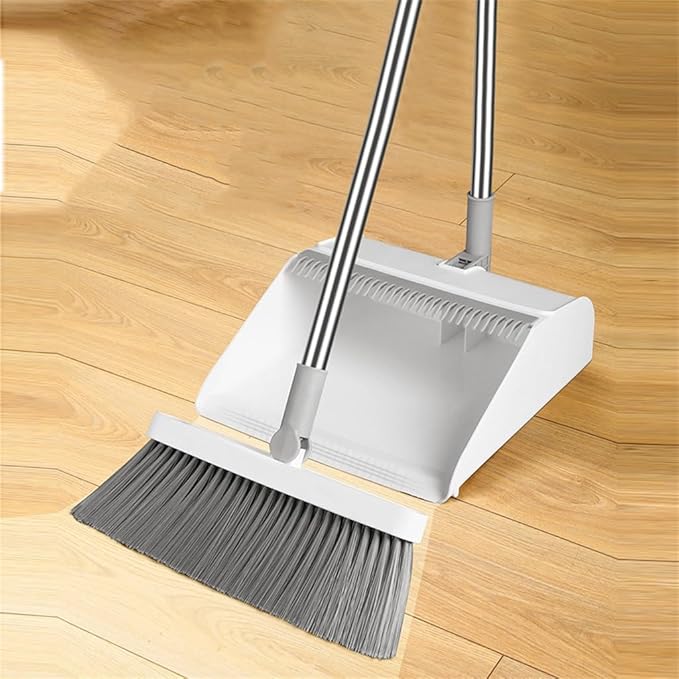 Sweeper Dustpan Set for Home Use Thickened and Combination Broom Large Foldable Non-Stick Hair