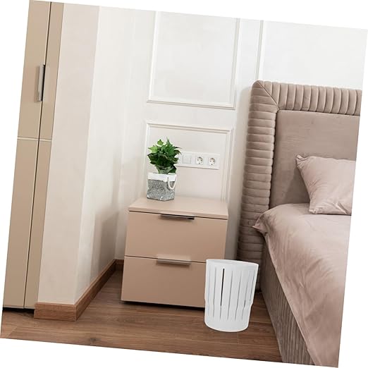 Nordic Style Hollow Trash Can Thickened Plastic Wastebasket for Office Bathroom Kitchen Home Decorative Trash Bin Small Size